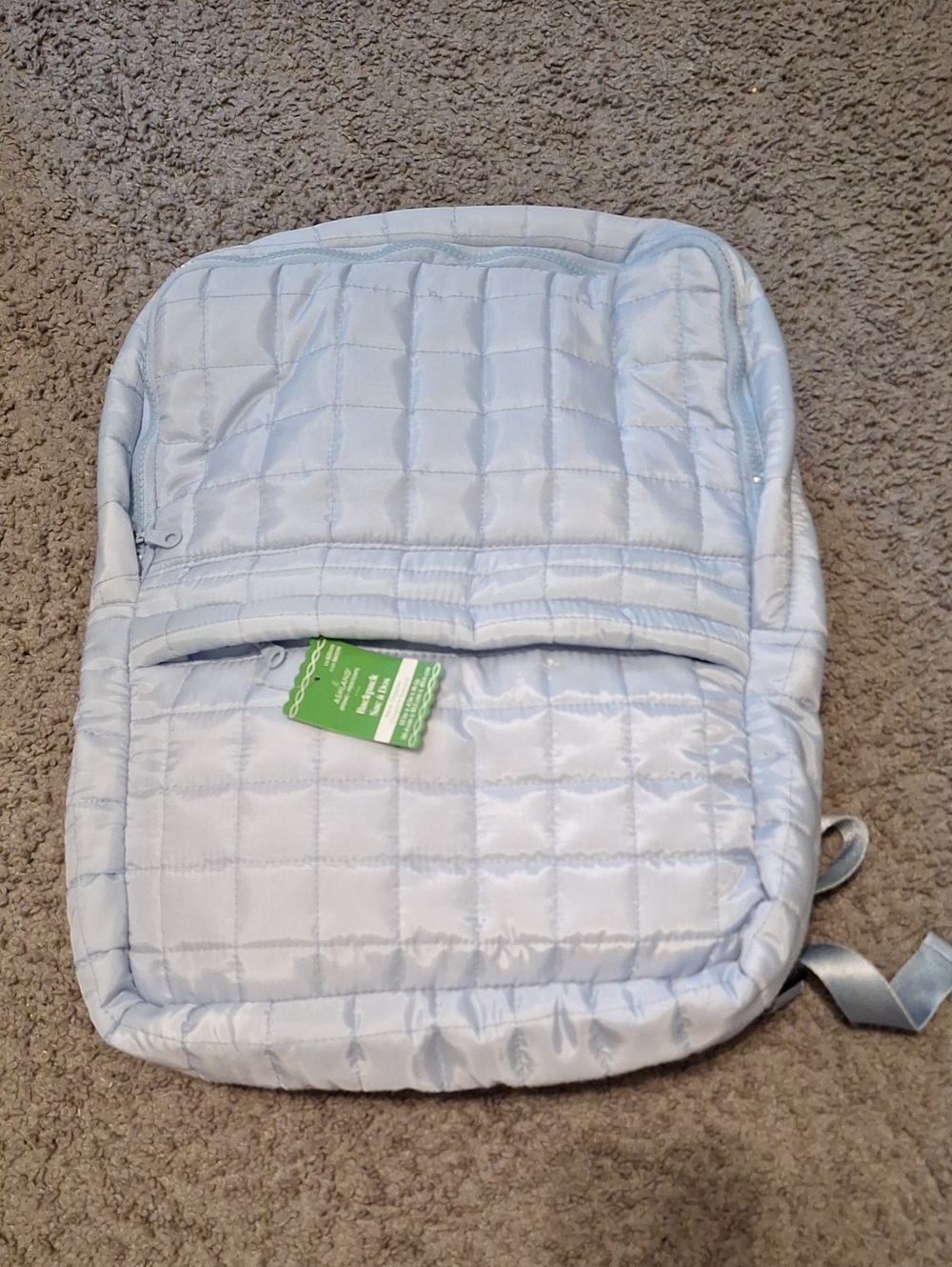 Ashland Light Blue Quilted Backpack